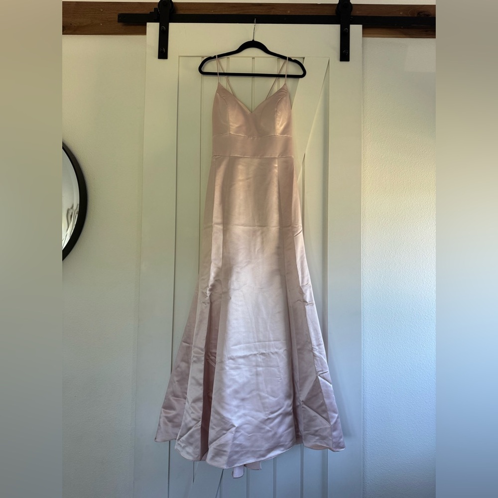 NWT Camille La Vie mermaid stain light pink dress